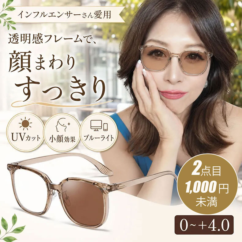 [brown]【調光レンズ・光に合わせて変化】Eterlens 紫外線で色が変わる老眼鏡｜滑り止めテンプル｜室外・室内兼用｜ユニセックス