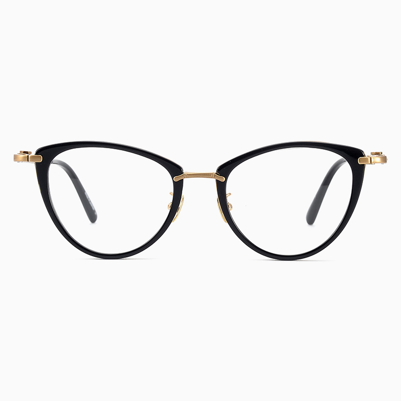 Eterlens｜メカニカルなフォックス型チタンアセテートメガネ｜欧米スタイル