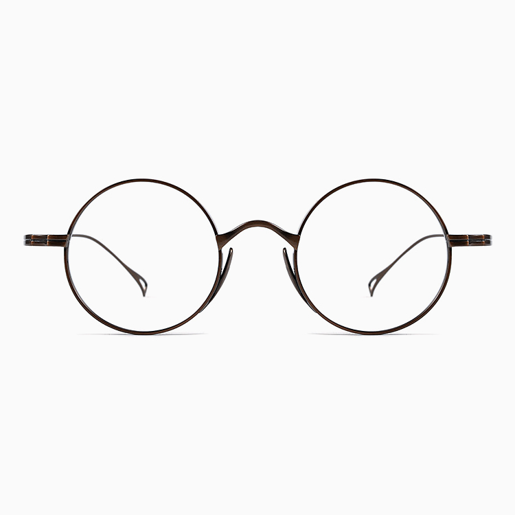 Eterlens 時の円環コレクション『刻』｜8.8g 高級感の超軽量チタンラウンドあるレトロ風メガネ｜度付き可能｜匠の技が光る一本