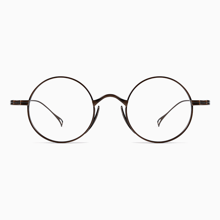 Eterlens 時の円環コレクション『刻』｜8.8g 高級感の超軽量チタンラウンドあるレトロ風メガネ｜度付き可能｜匠の技が光る一本