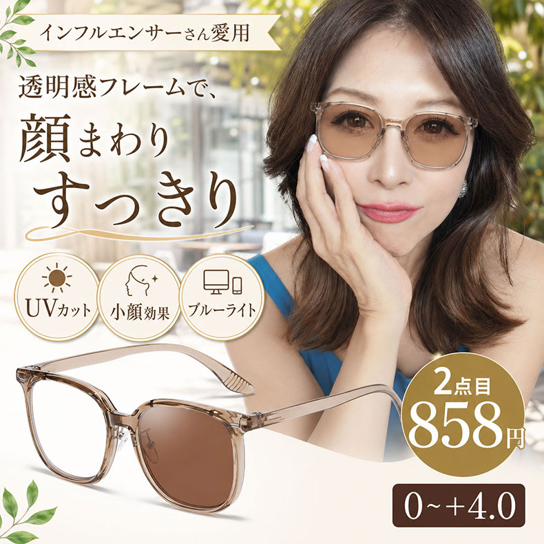 [brown]【調光レンズ・光に合わせて変化】Eterlens 紫外線で色が変わる老眼鏡｜滑り止めテンプル｜室外・室内兼用｜ユニセックス