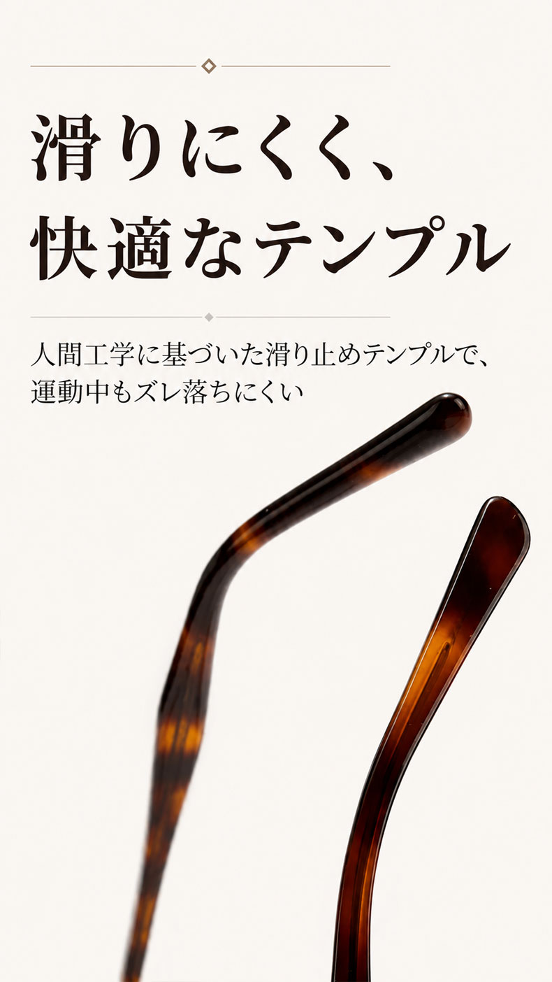 【小顔効果・レトロな鯖江風】Eterlens 老眼鏡 おしゃれ 丸メガネ 度付き | クラシックなボストン型軽量フレーム | べっ甲調デザイン・男女兼用 商品説明画像 7