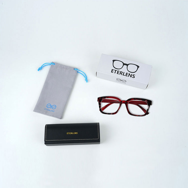 Eterlens｜レオパード柄×ブルーライトカット ウェリントン型老眼鏡│ビッグフレームで小顔効果抜群｜スマホ・パソコン・タブレット使用時に｜度数0.00～+4.00・ユニセックス リーディンググラス