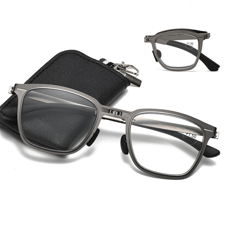 コンパクトに折りたためる 賢い調光シニアグラス-老眼鏡 おしゃれ-Eterlens
