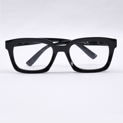 Eterlens 知性の窓  | ブルーライトカット老眼鏡ビッグフレームウェリントン型-black