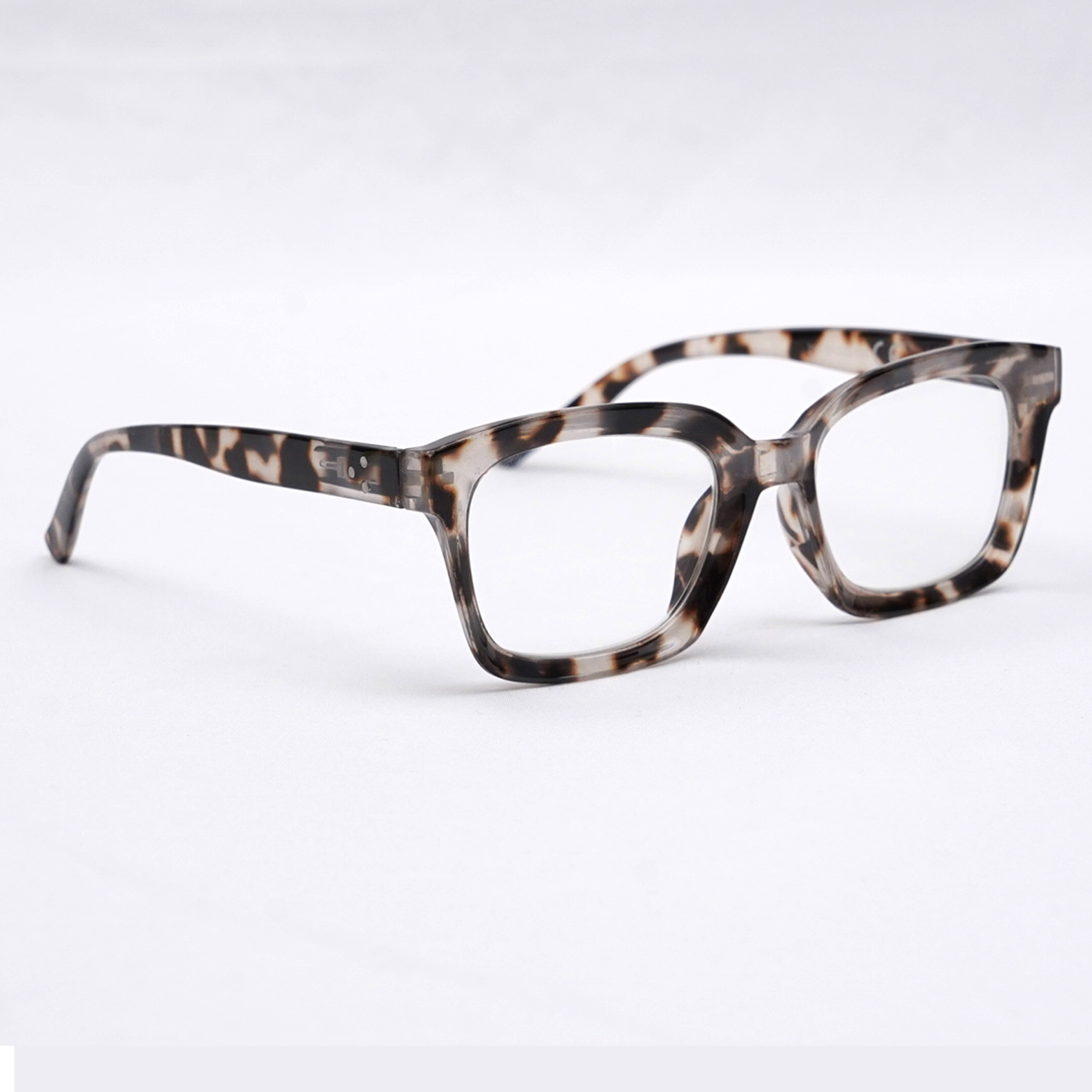 Eterlens 知性の窓  | ブルーライトカット老眼鏡ビッグフレームウェリントン型-White tortoise shell
