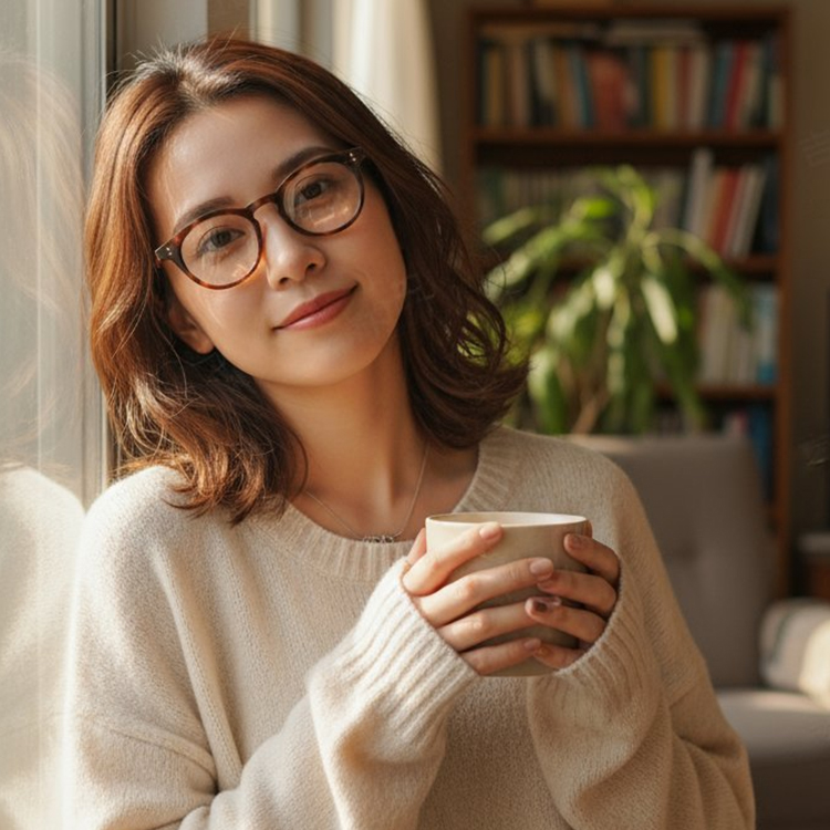 Eterlens｜デザイナーコレクションのボストン型フレーム｜キーホールブリッジメガネ