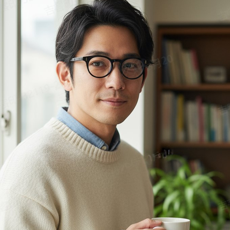 Eterlens｜デザイナーコレクションのボストン型フレーム｜キーホールブリッジメガネ