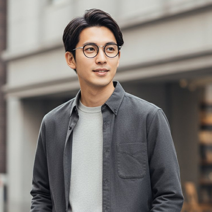 Eterlens CROWN｜12g 高級感あふれるチタン製小さめフレームメガネ ｜匠の技が光る一本