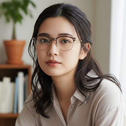 Eterlens 知性の窓｜10.4g 超軽量チタンブローフレームメガネ｜匠の技が光る一本