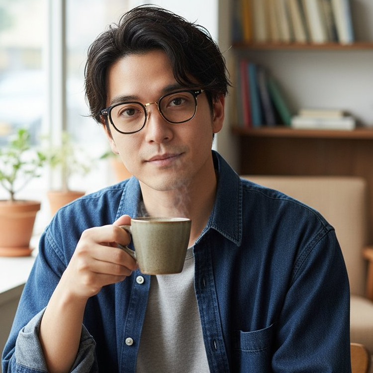 Eterlens 知性の窓｜13g 高級感あふれる彫刻模様チタンメガネ｜匠の技が光る一本