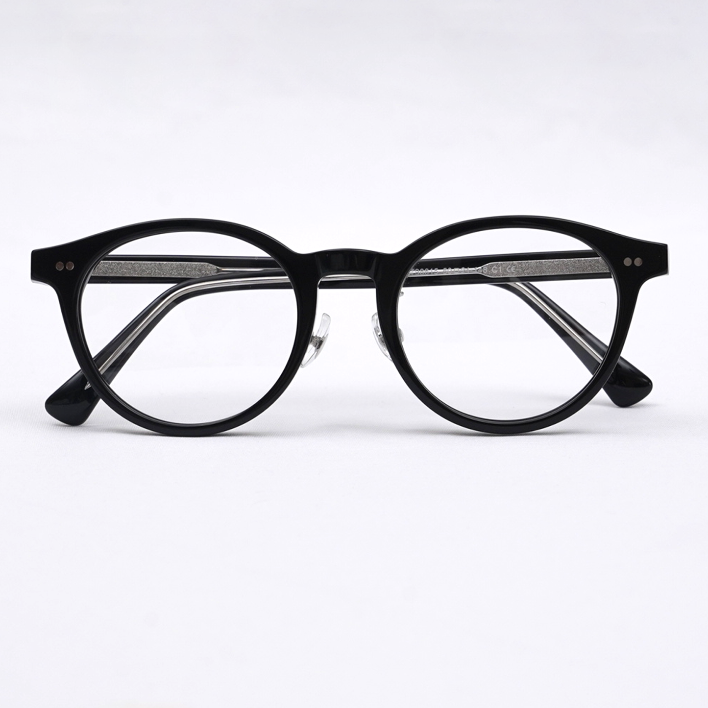 Eterlens  | リベット付きボストンビッグフレームメガネ | 上質感漂うレトロスタイル