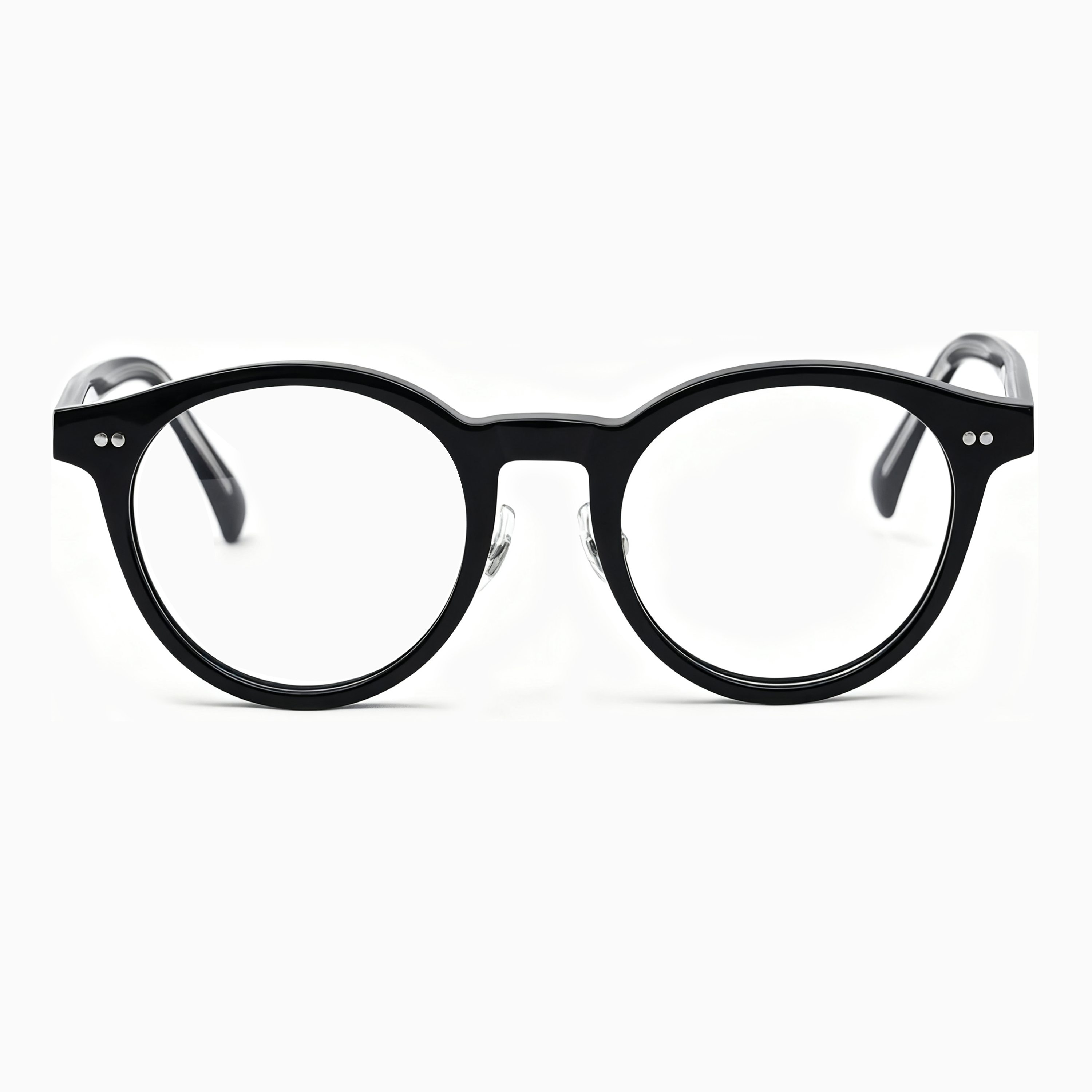 Eterlens  | リベット付きボストンビッグフレームメガネ | 上質感漂うレトロスタイル