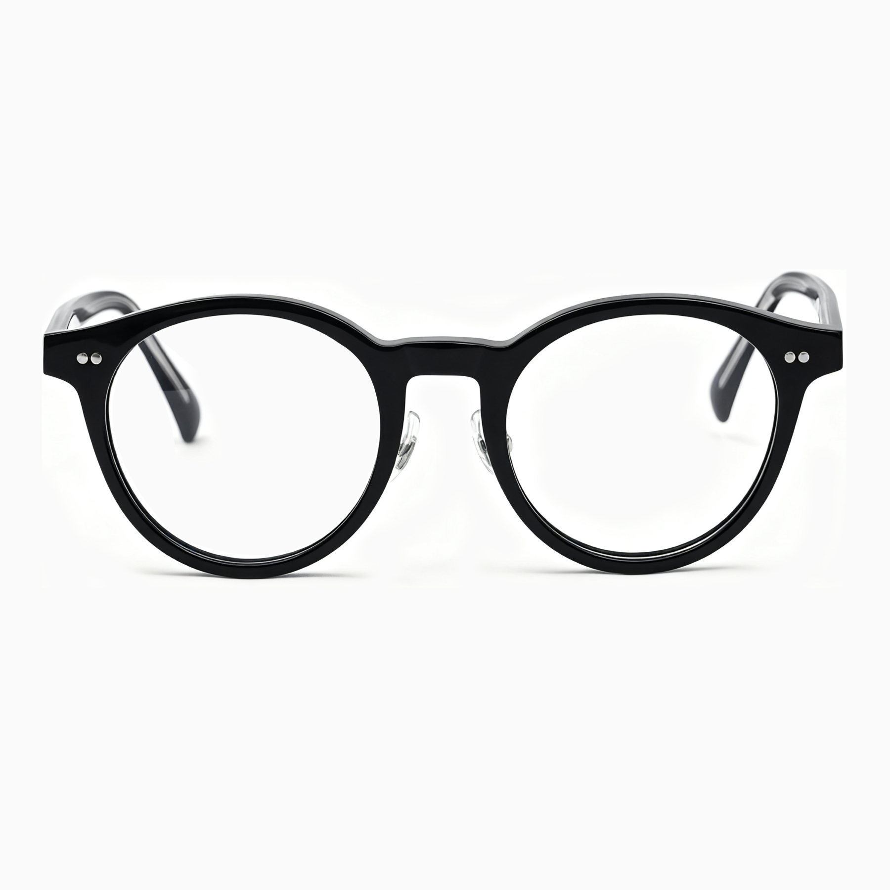 Eterlens | リベット付きボストンビッグフレームメガネ | 上質感漂うレトロスタイル