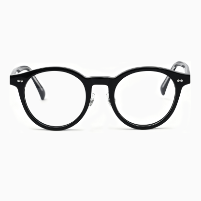 Eterlens  | リベット付きボストンビッグフレームメガネ | 上質感漂うレトロスタイル