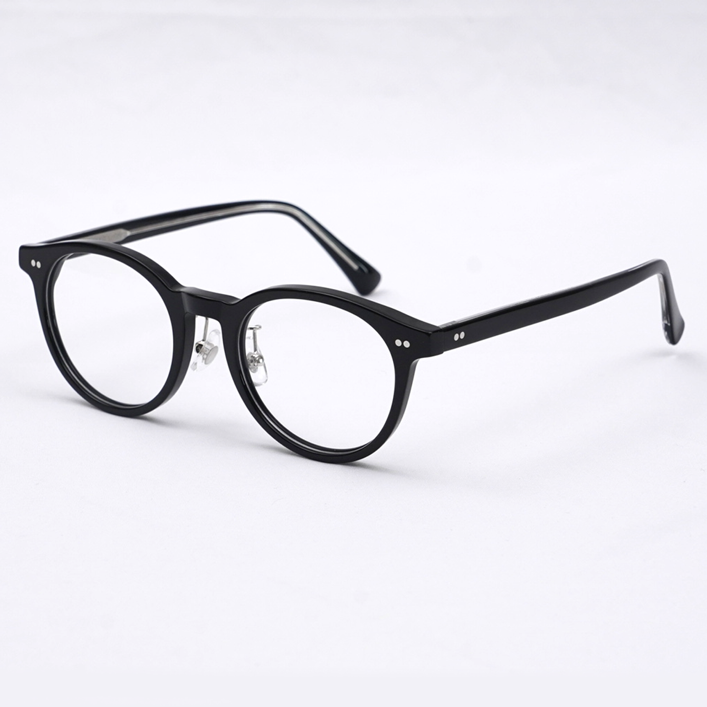 Eterlens  | リベット付きボストンビッグフレームメガネ | 上質感漂うレトロスタイル