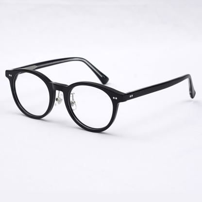 Eterlens  | リベット付きボストンビッグフレームメガネ | 上質感漂うレトロスタイル