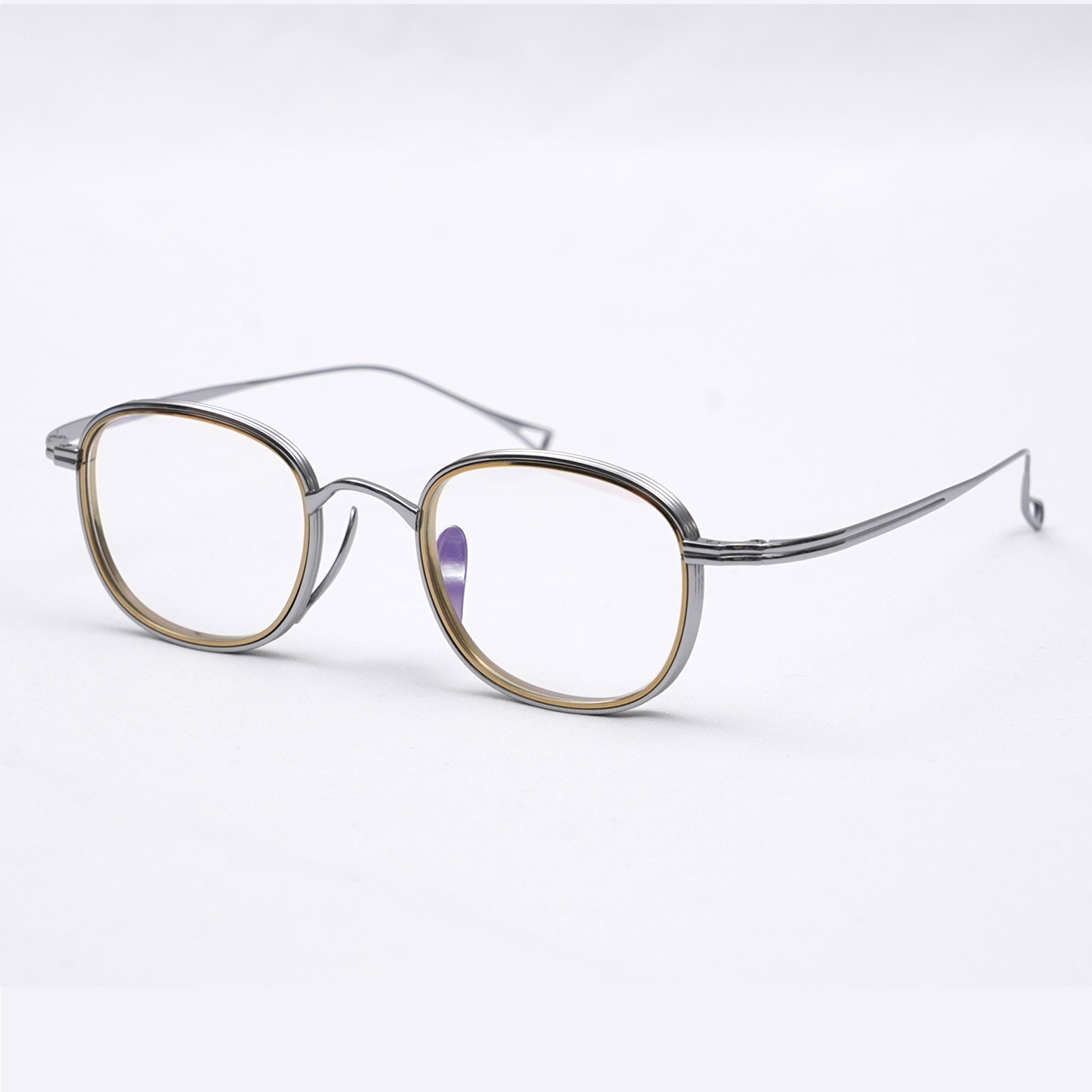 【おしゃれ 老眼鏡・チタン】ETERLENS 13g メガネ | 横顔で魅せる「ラインデザイン」 | スクエア × ラウンド | 軽量 疲れにくい 度付き ビジネス風 - 商品画像 3/11 (Wellington RxReady)