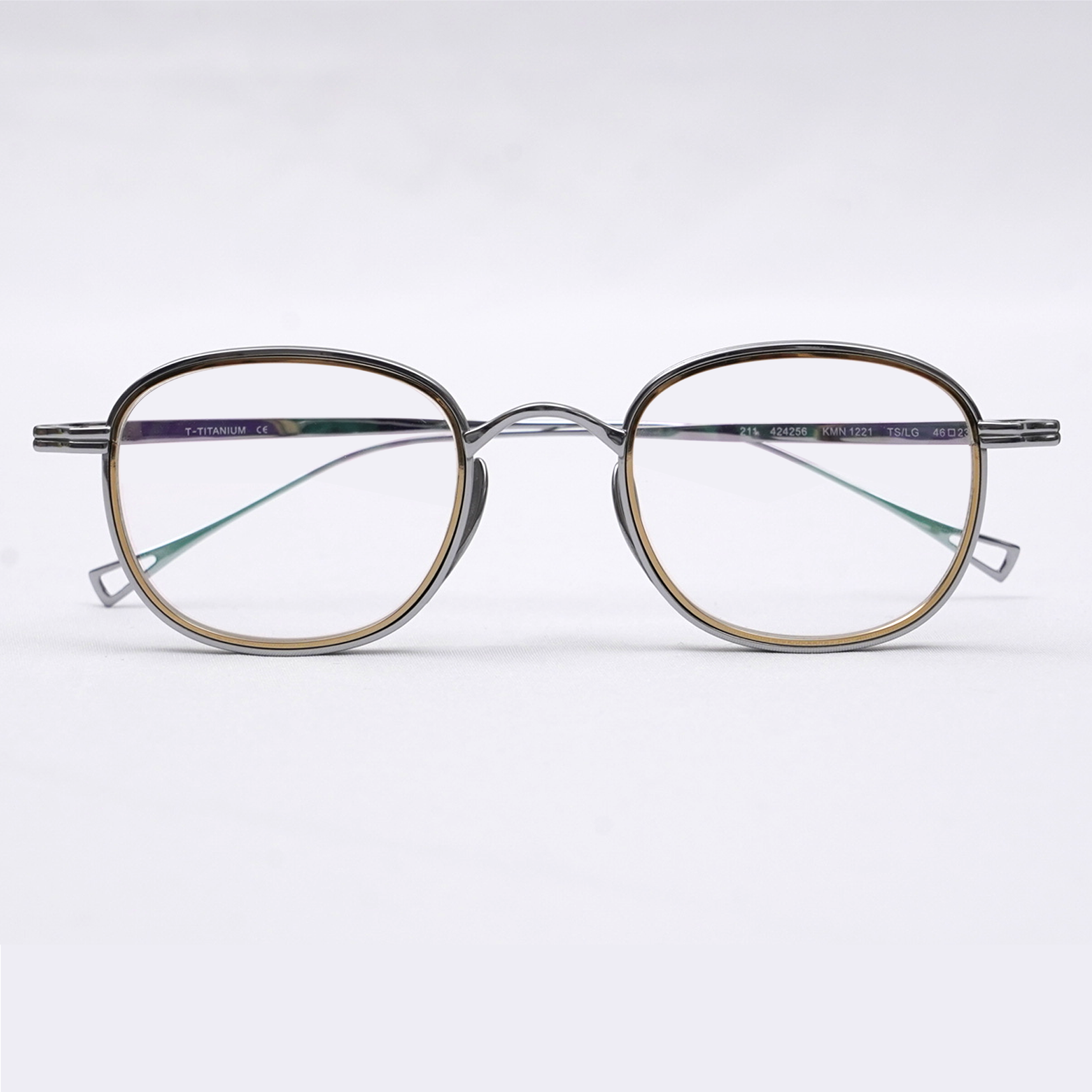 【おしゃれ 老眼鏡・チタン】ETERLENS 13g メガネ | 横顔で魅せる「ラインデザイン」 | スクエア × ラウンド | 軽量 疲れにくい 度付き ビジネス風 - 商品画像 5/11 (Wellington RxReady)