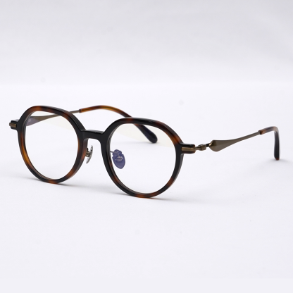 Eterlens CROWN| 13.7g ミニマルなチタン製小さめメガネ|クラシックレトロ