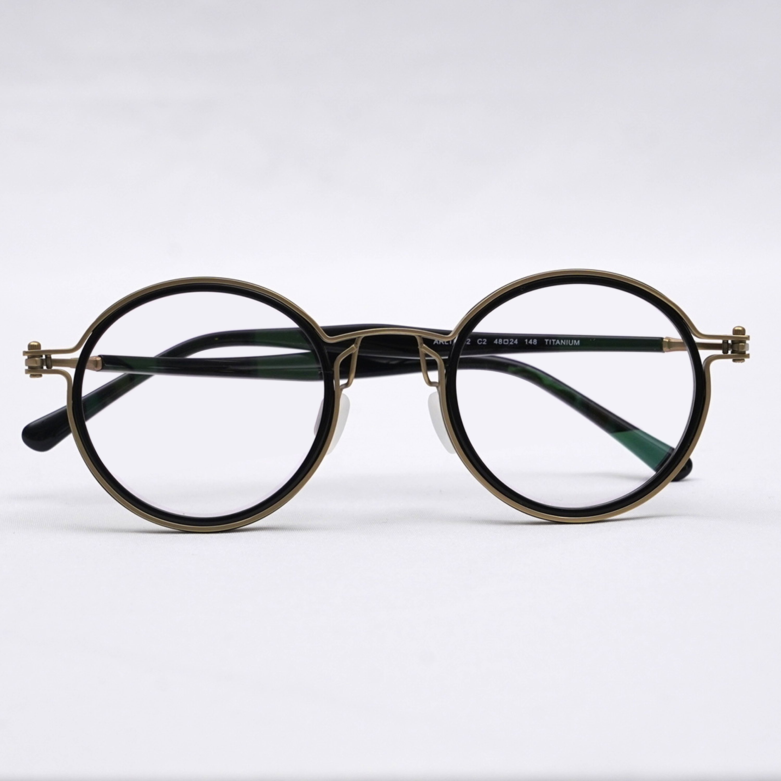 Eterlens｜14.7g ボストン型ラウンドフレームメガネ｜度付き対応｜精巧