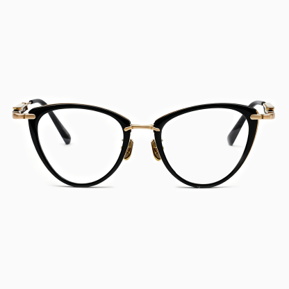 Eterlens｜12.8g メカニカルなフォックス型チタンアセテートメガネ｜欧米スタイル