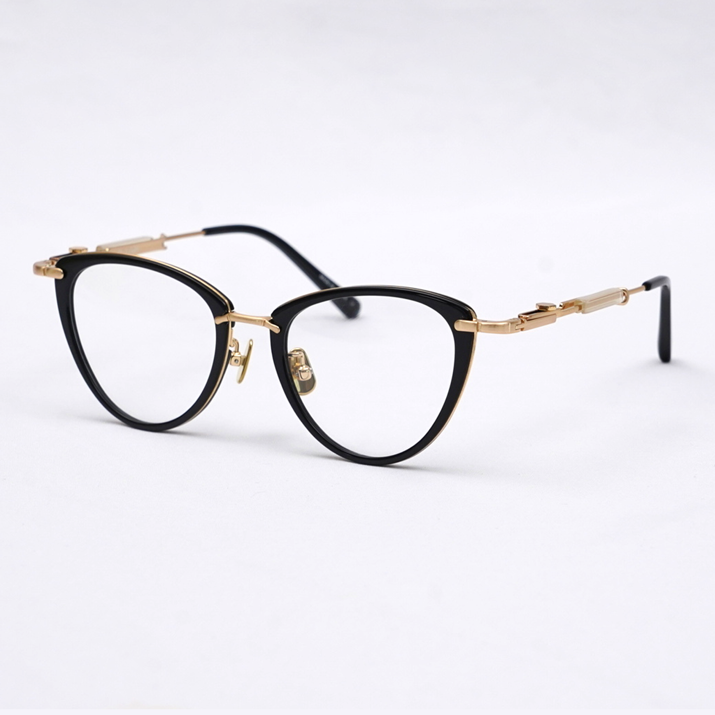 Eterlens｜12.8g メカニカルなフォックス型チタンアセテートメガネ｜欧米スタイル