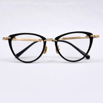 Eterlens｜12.8g メカニカルなフォックス型チタンアセテートメガネ｜欧米スタイル