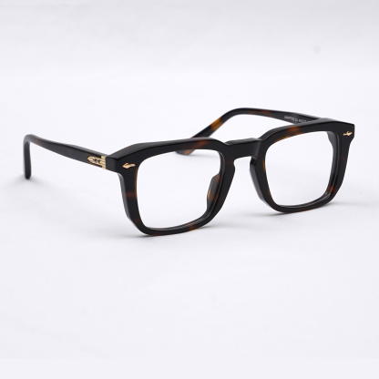 Eterlens 知性の窓｜ウェリントン型アセテート製素顔に映えるメガネ｜アート感漂う太縁｜オーダーメイド