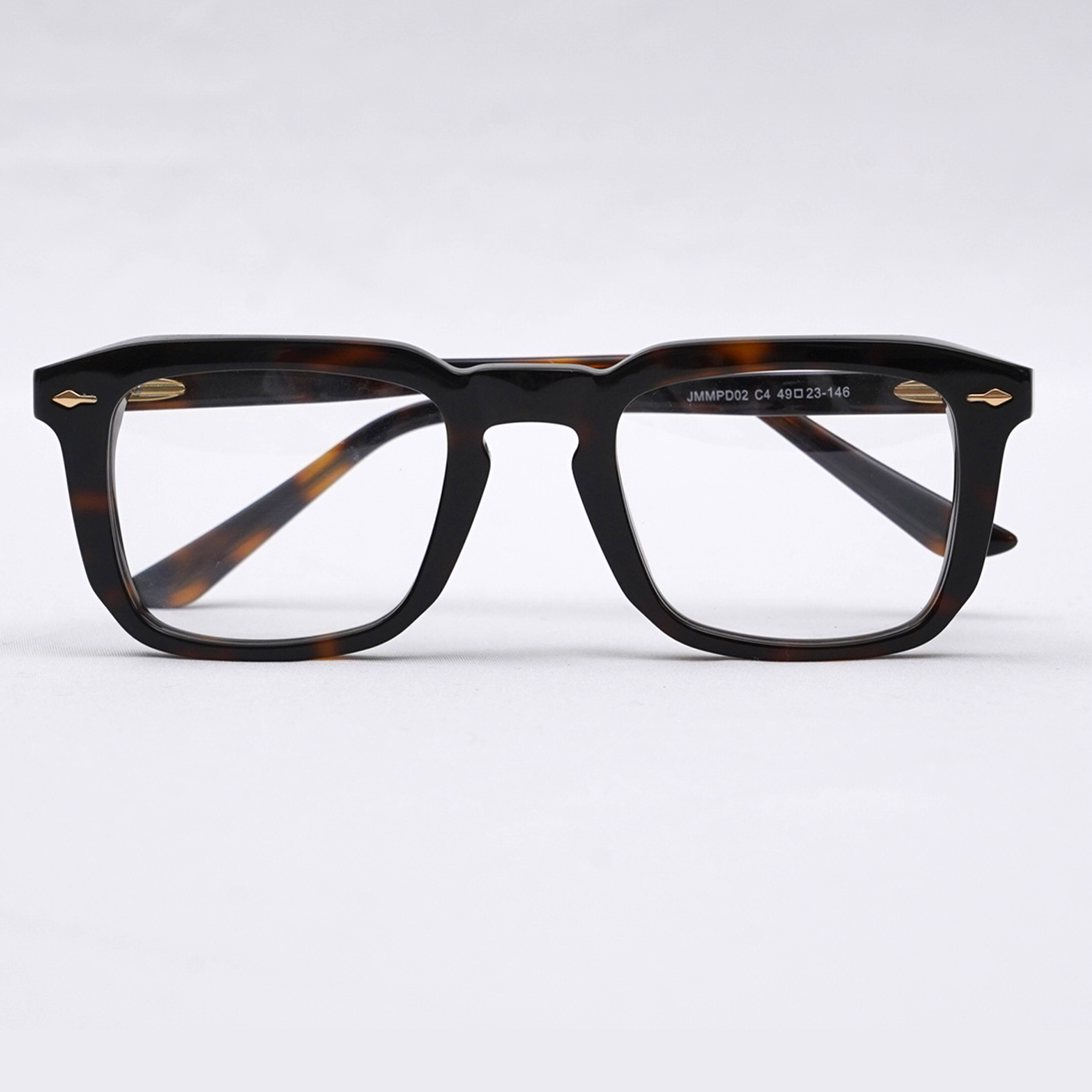 Eterlens 知性の窓｜ウェリントン型アセテート製素顔に映えるメガネ｜アート感漂う太縁｜オーダーメイド