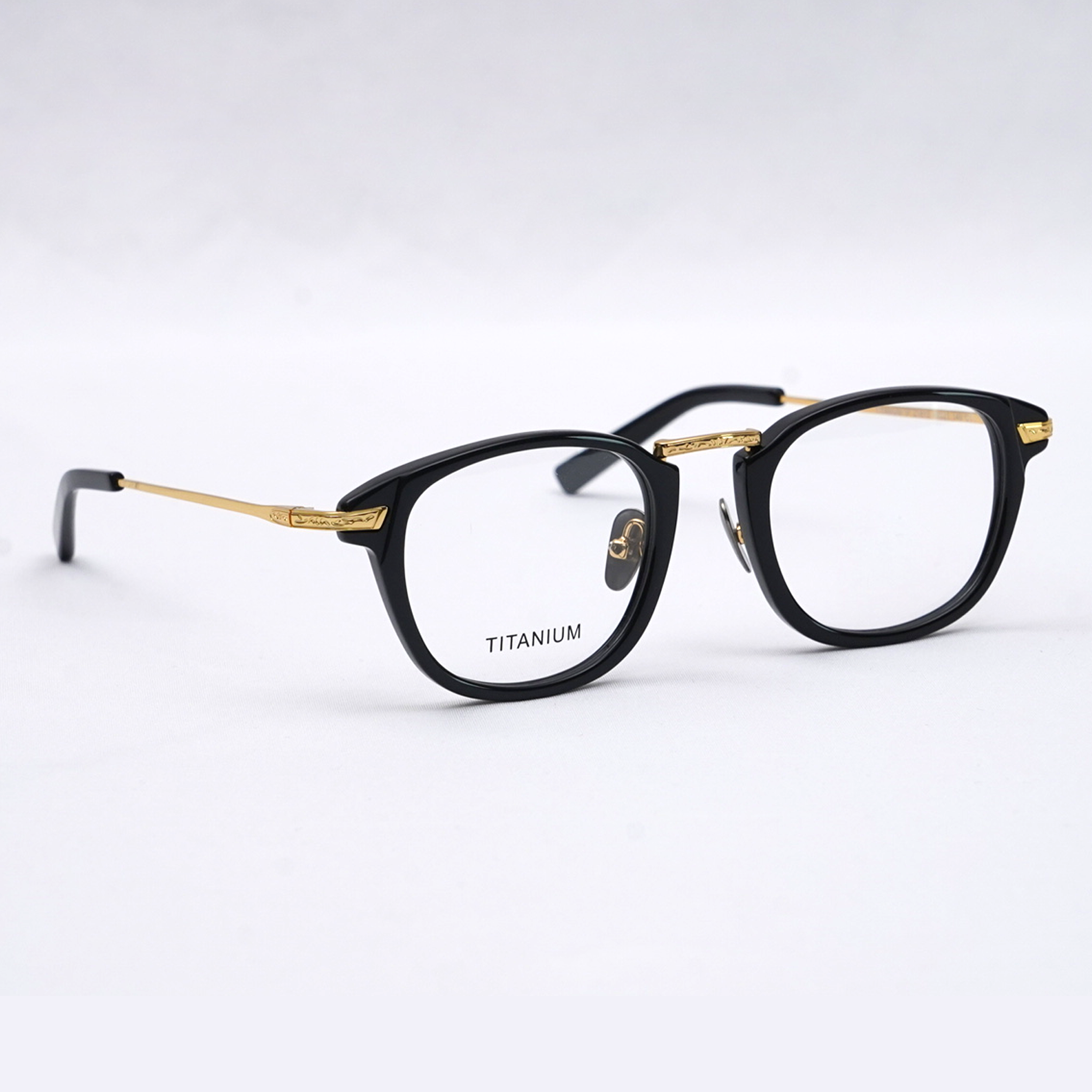 【デザイナーズ・上品見え】Eterlens 15g メガネ  おしゃれ スクエア | 洗練されたメタルテンプル装飾 | 軽量・快適な掛け心地 | 度付き対応・男女兼用 - 商品画像 6/14 (Round RxReady)