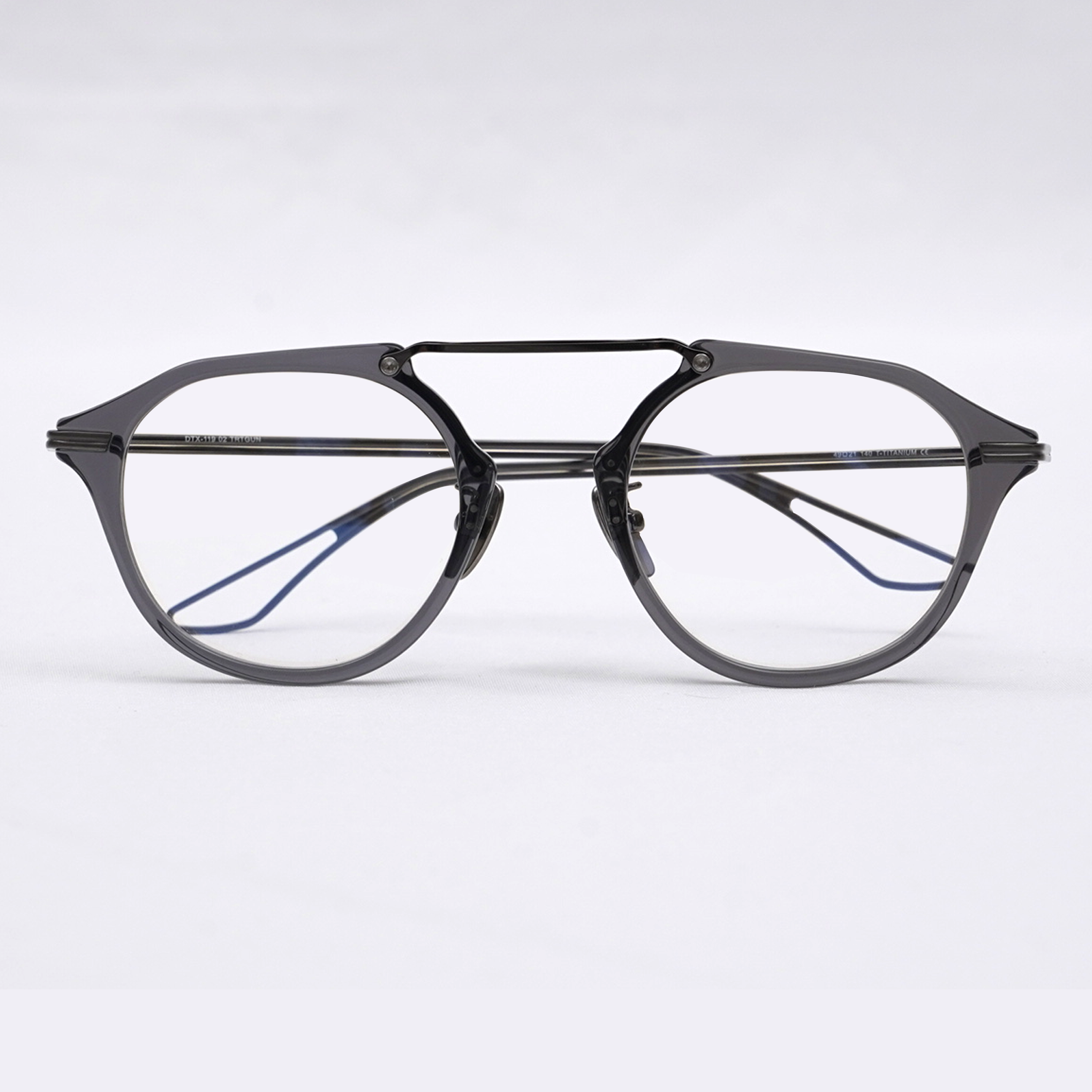 【匠の技・チタン】Eterlens | メタルブリッジ・多角形フレーム【Double-Bridge】| 超軽量 | 知的・個性的 | 度付き対応 | ヴィンテージモダン - 商品画像 5/15 (Round RxReady)