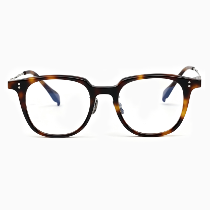 Eterlens 知性の窓｜16.4g ボストン型アセテートチタン製メガネ｜レトロ風｜オーダーメイド