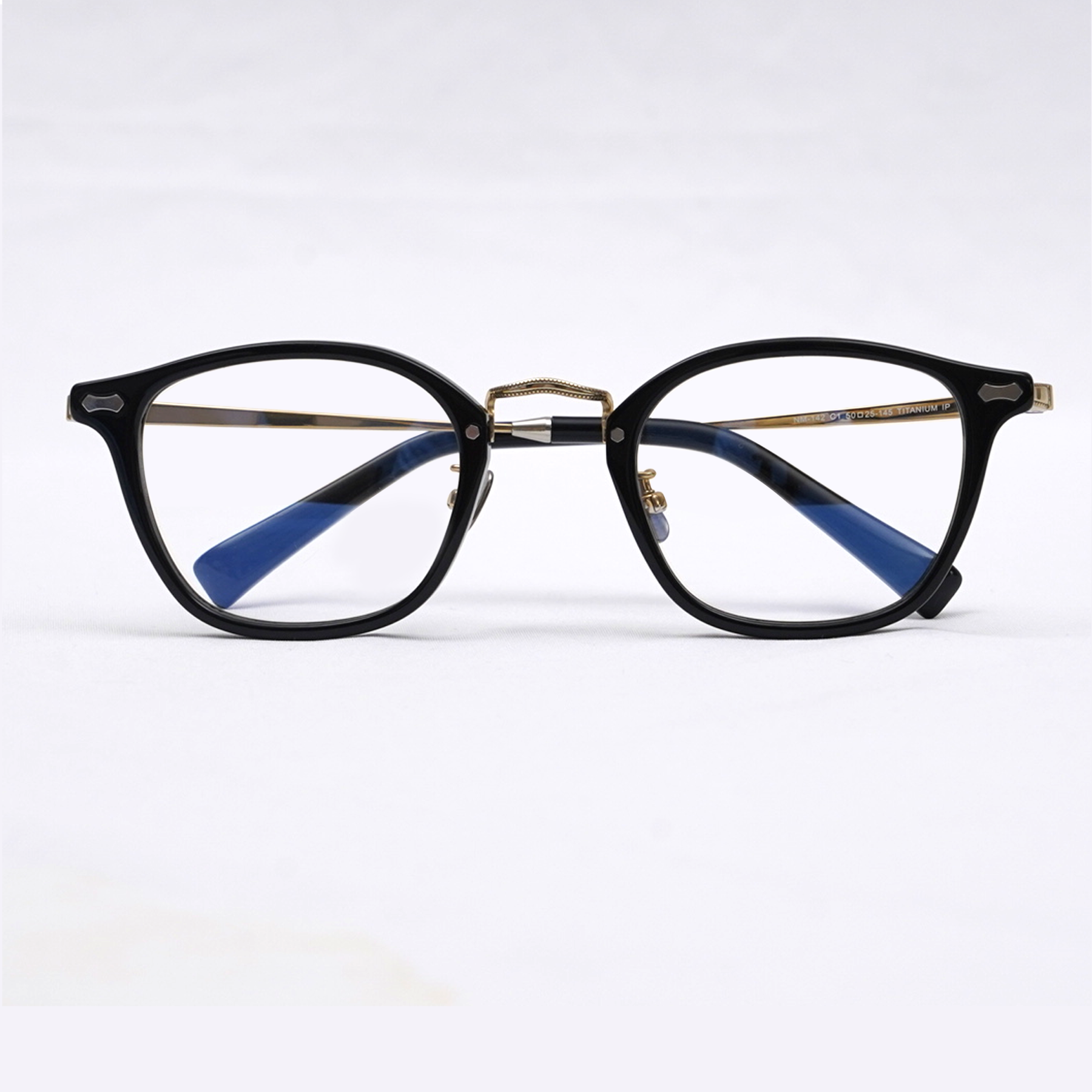 Eterlens|15.8g ウェリントン型メタルブリッジメガネ|クラシックなデザイン|オーダーメイド