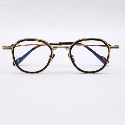 Eterlens | 12.5g  チタン+アセテート縁取り二重構造レトロ風メガネ | 贅沢な工芸 | オーダーメイド