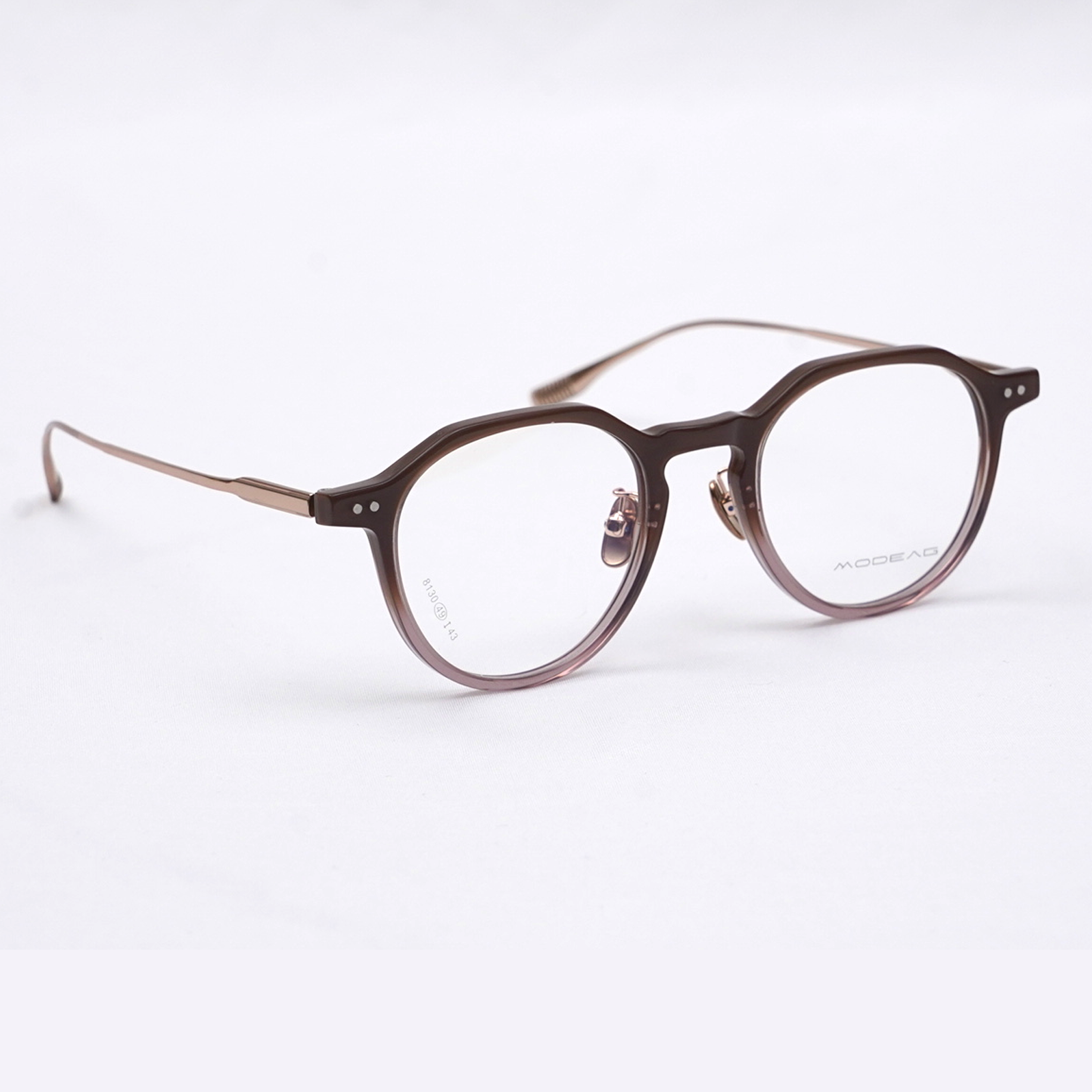 【小顔効果・ミニマルデザイン】Eterlens 度付きメガネ クラウンパント | 13.4g超軽量アセテート×チタン | 洗練されたヴィンテージ調・男女兼用 - 商品画像 4/15 (Round RxReady)