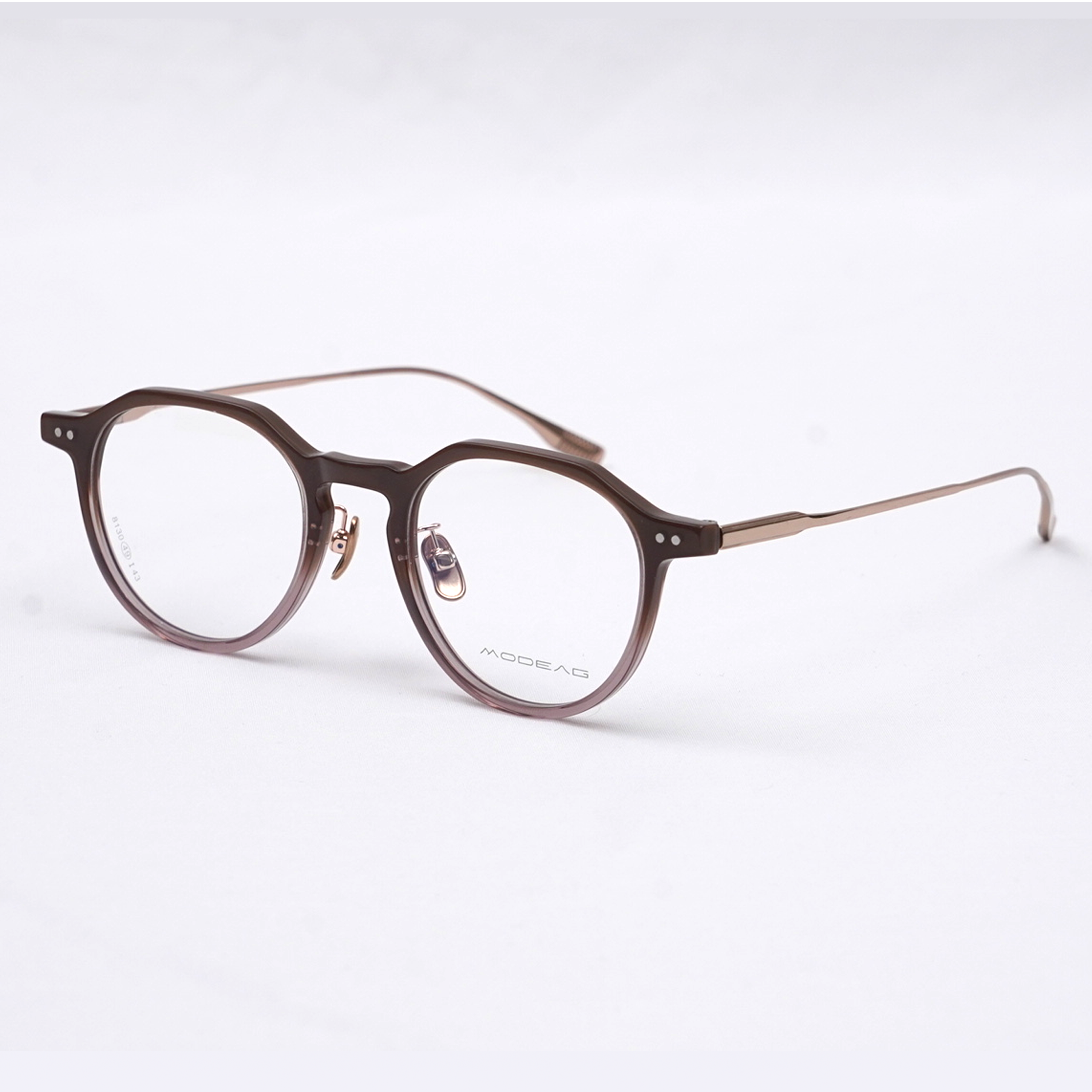 【小顔効果・ミニマルデザイン】Eterlens 度付きメガネ クラウンパント | 13.4g超軽量アセテート×チタン | 洗練されたヴィンテージ調・男女兼用 - 商品画像 3/15 (Round RxReady)