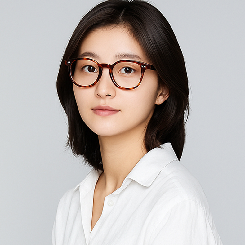 Eterlens｜ウェリントン型小さめフレームメガネ｜クラシックな太セル