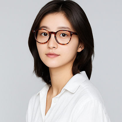 Eterlens｜ウェリントン型小さめフレームメガネ｜クラシックな太セル