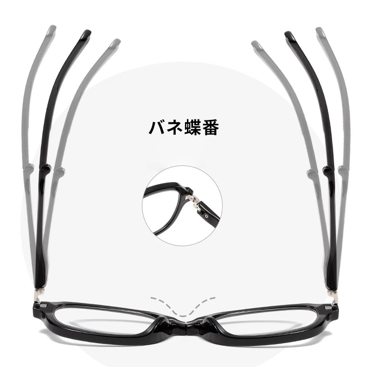 欧米風オーバル型｜折りたたみ式 ブルーライトカット｜ファッション老眼鏡 | Round FoldLite - 商品画像 9/15