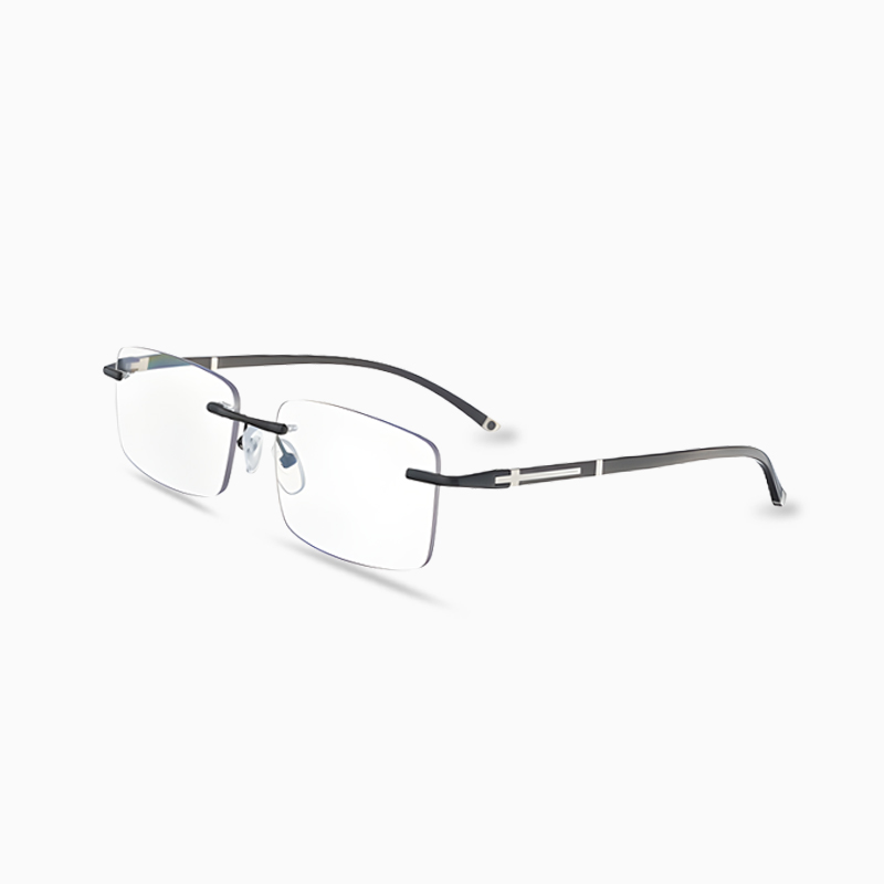 【究極の超軽量設計・1本で3役】Eterlens ゼロ・フレックス 遠近両用 調光メガネ | 付けていることを忘れる超軽量設計 | ツーポイント | ブルーライトカット 老眼鏡 おしゃれ - 商品画像 5/6 (Rimless Progre