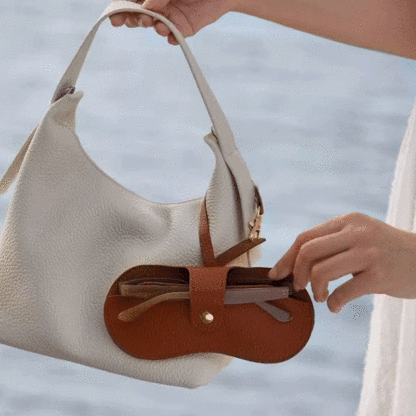 Eterlens 吊り下げ式本革メガネ収納ポーチ-m-Eterlens