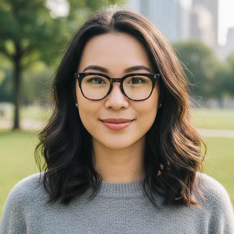 Eterlens│高級感のあるボストンフレーム | 幅広キーホールブリッジメガネ