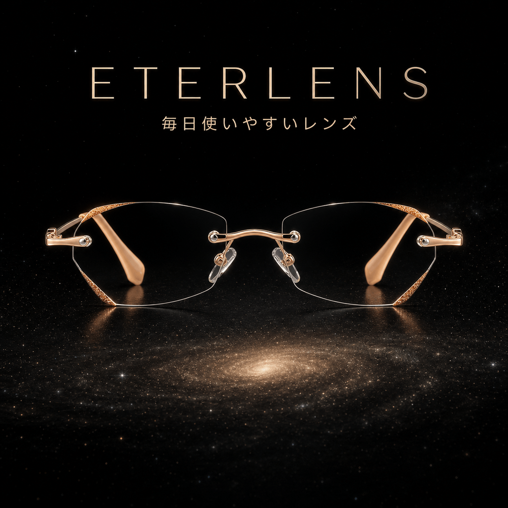 Eterlens『Diadème』(ディアデム) | 新作ダイヤモンドカットリムレスファッション老眼鏡
