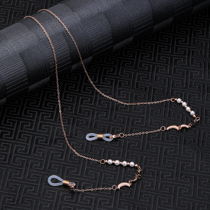 Eterlens おしゃれな純チタン製軽量眼鏡チェーン-m