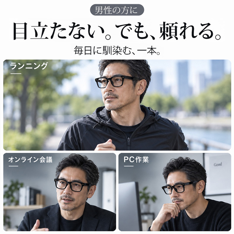 メガネ業界の常識をぶっ壊す ブルーライト対策太縁ビッグフレーム老眼鏡 | Wellington BlueGuard | Eterlens