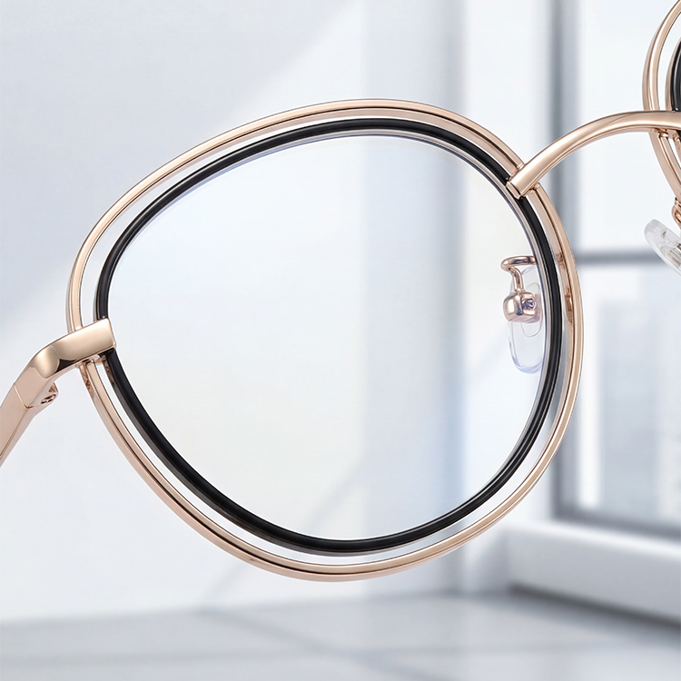 【レトロモダン・小顔効果 15g 】Eterlens ラウンド型メガネ| 軽く丈夫なチタン合金フレーム | 度付き対応・ブルーライトカット・男女兼用 - 商品画像 5/7 (Round RxReady)