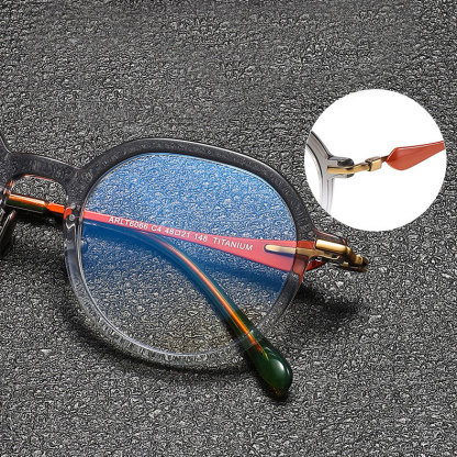 Eterlens|ミニマルなチタン製小さめメガネ|クラシックレトロ