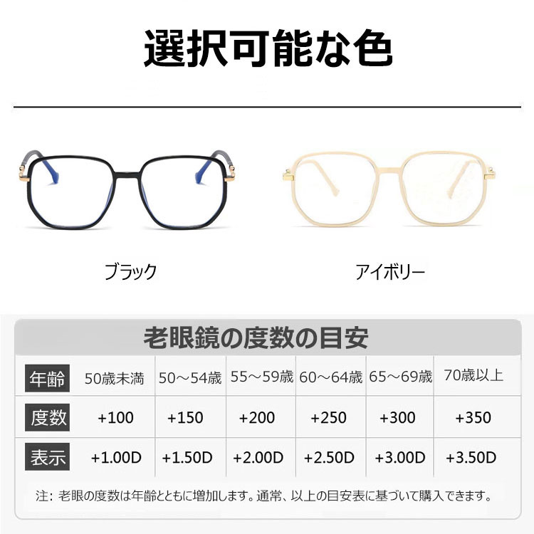 Eterlens ラメ入りブルーライトカット老眼鏡-Eterlens