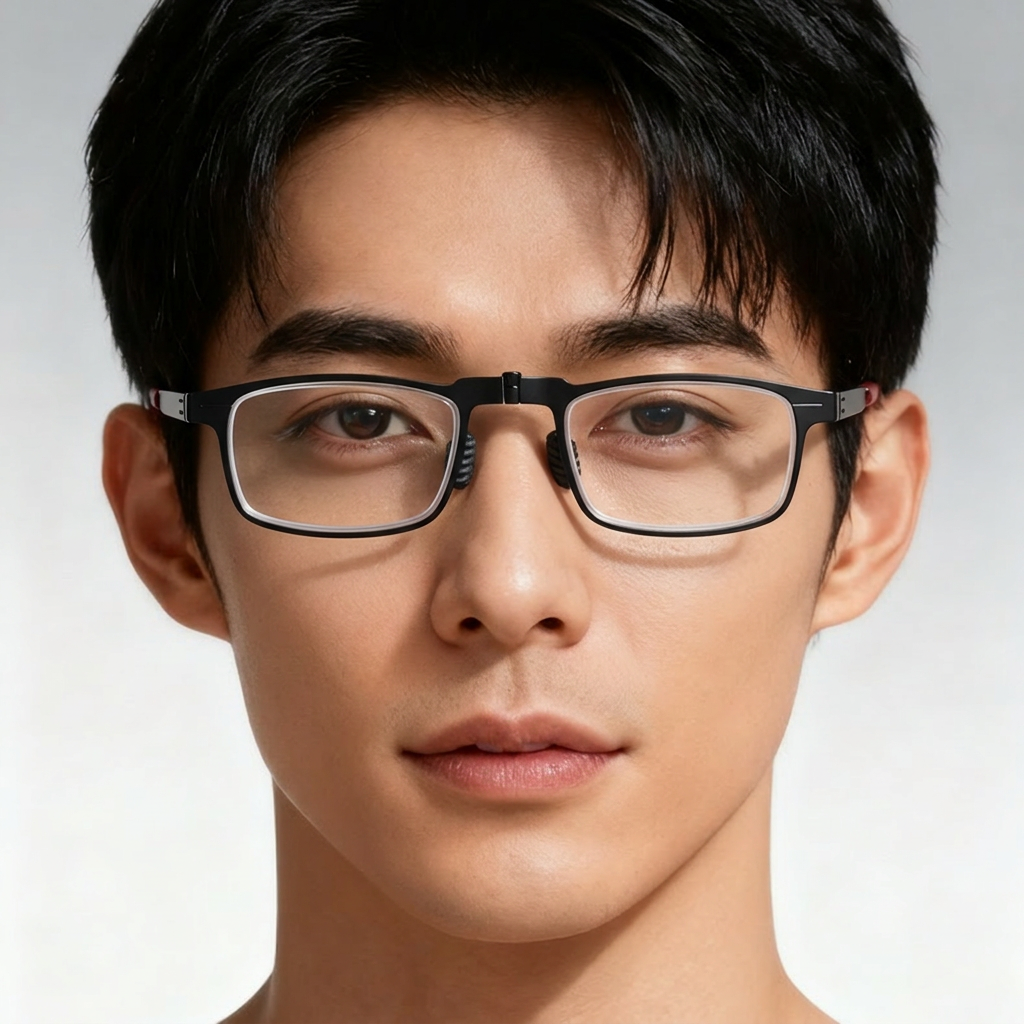 ドイツの精密技術 ビジネス用老眼鏡 | Square FoldLite | Eterlens - model wearing image (AI generated, QA passed)